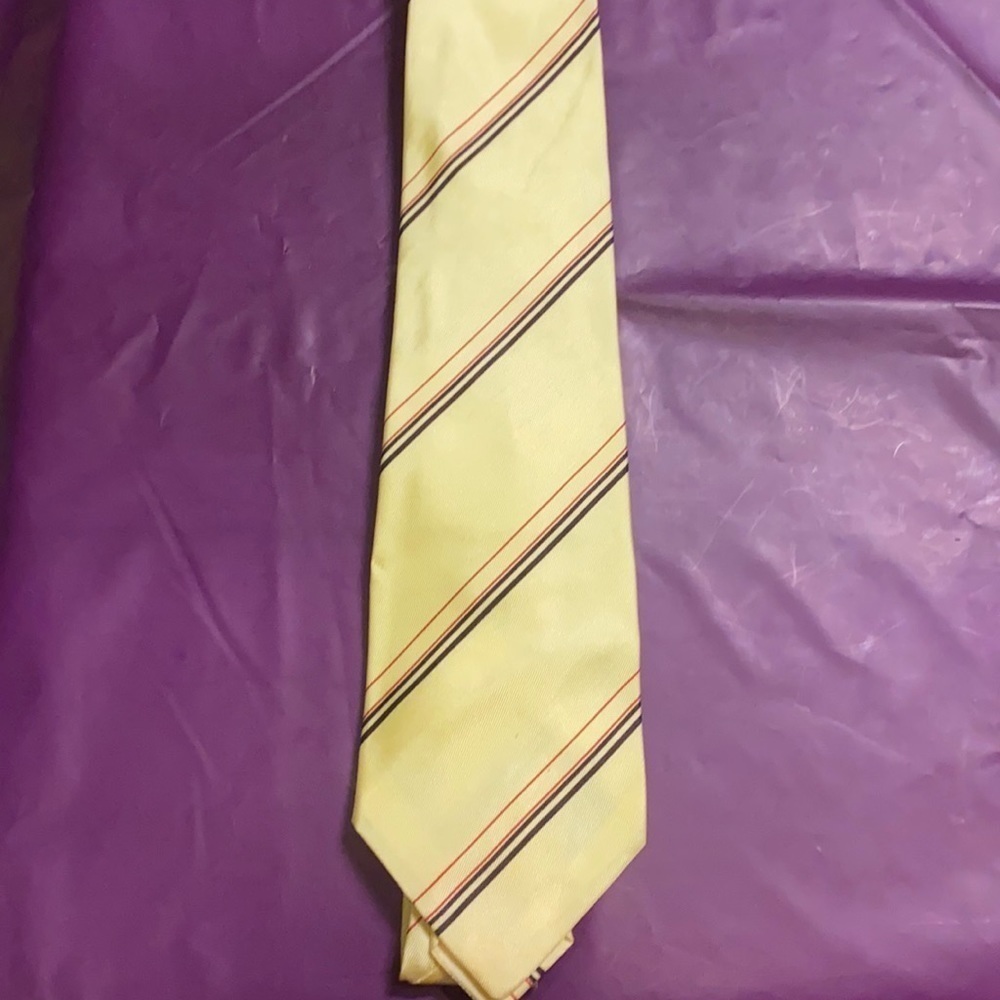 Yellow Tie with Red Stripes Official Business Professional Career